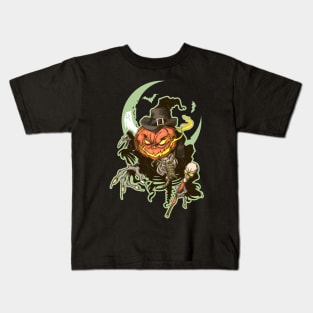 Evil Pumpkin-head Kids T-Shirt